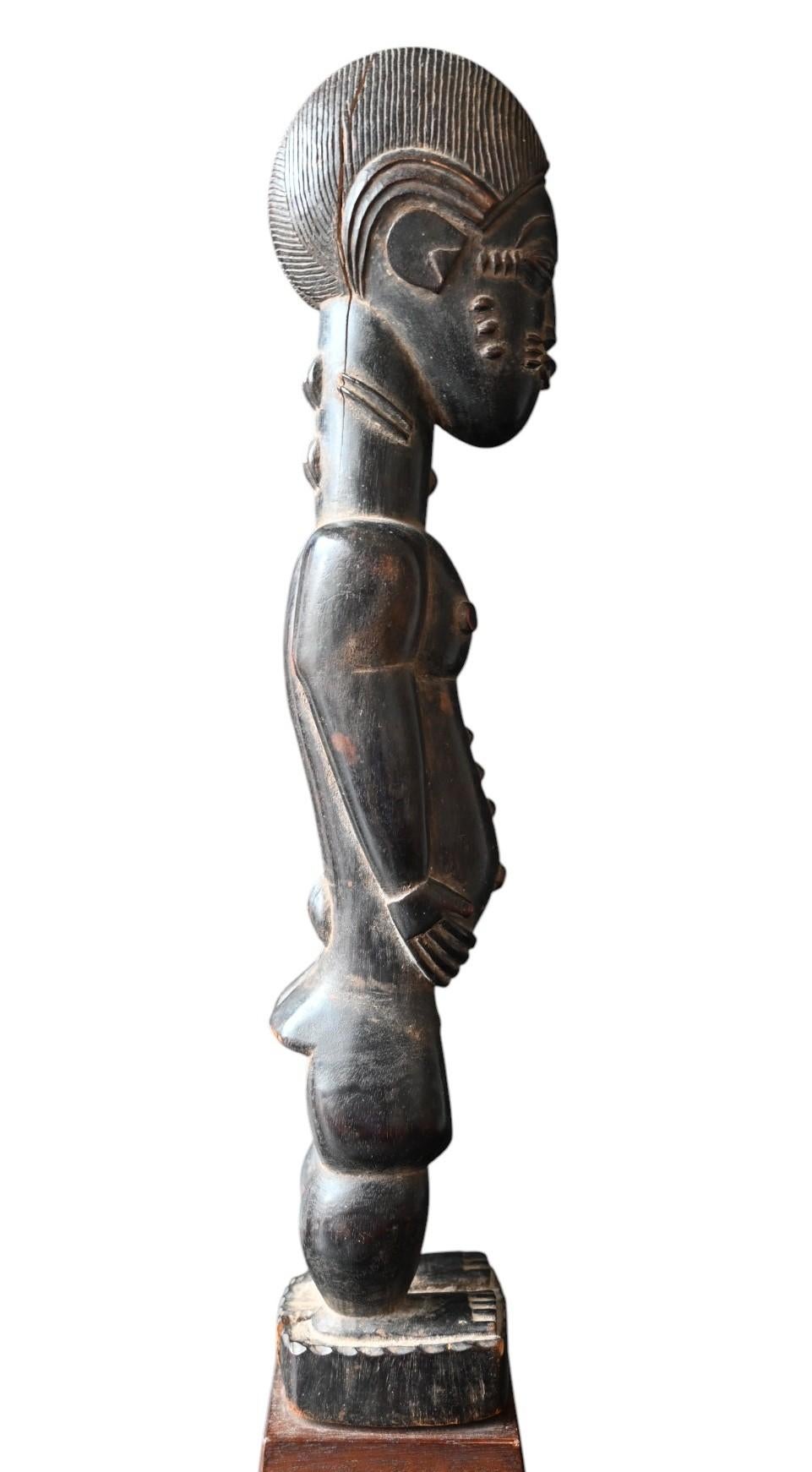Baule “Blolo Bian” Statue – Côte d’Ivoire, Early 20th Century For Sale 6