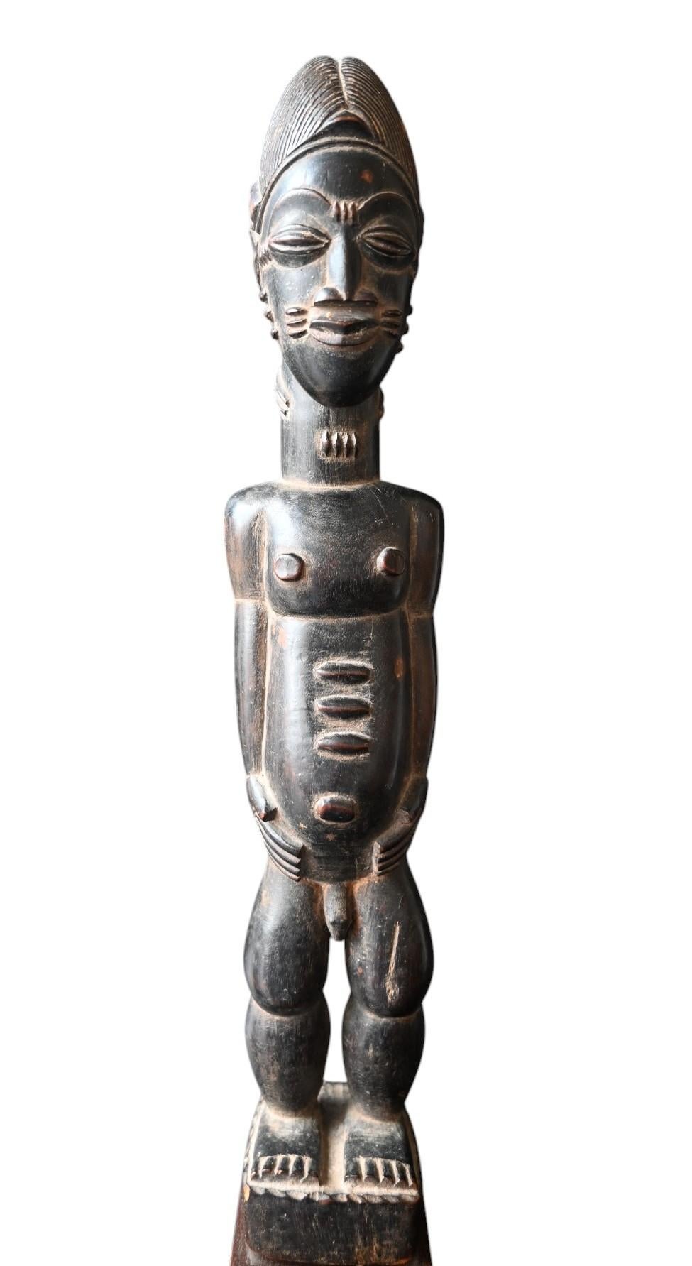 Ivorian Baule “Blolo Bian” Statue – Côte d’Ivoire, Early 20th Century For Sale