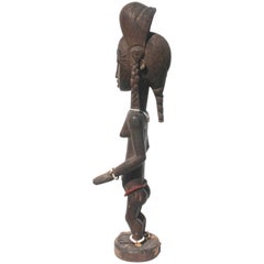Baule weibliche geschnitzte Holzfigur, afrikanische Skulptur, Sotheby's Provenienz