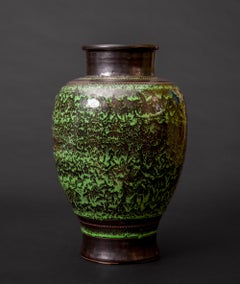 Baulister Enamel Vase by Emile Lenoble