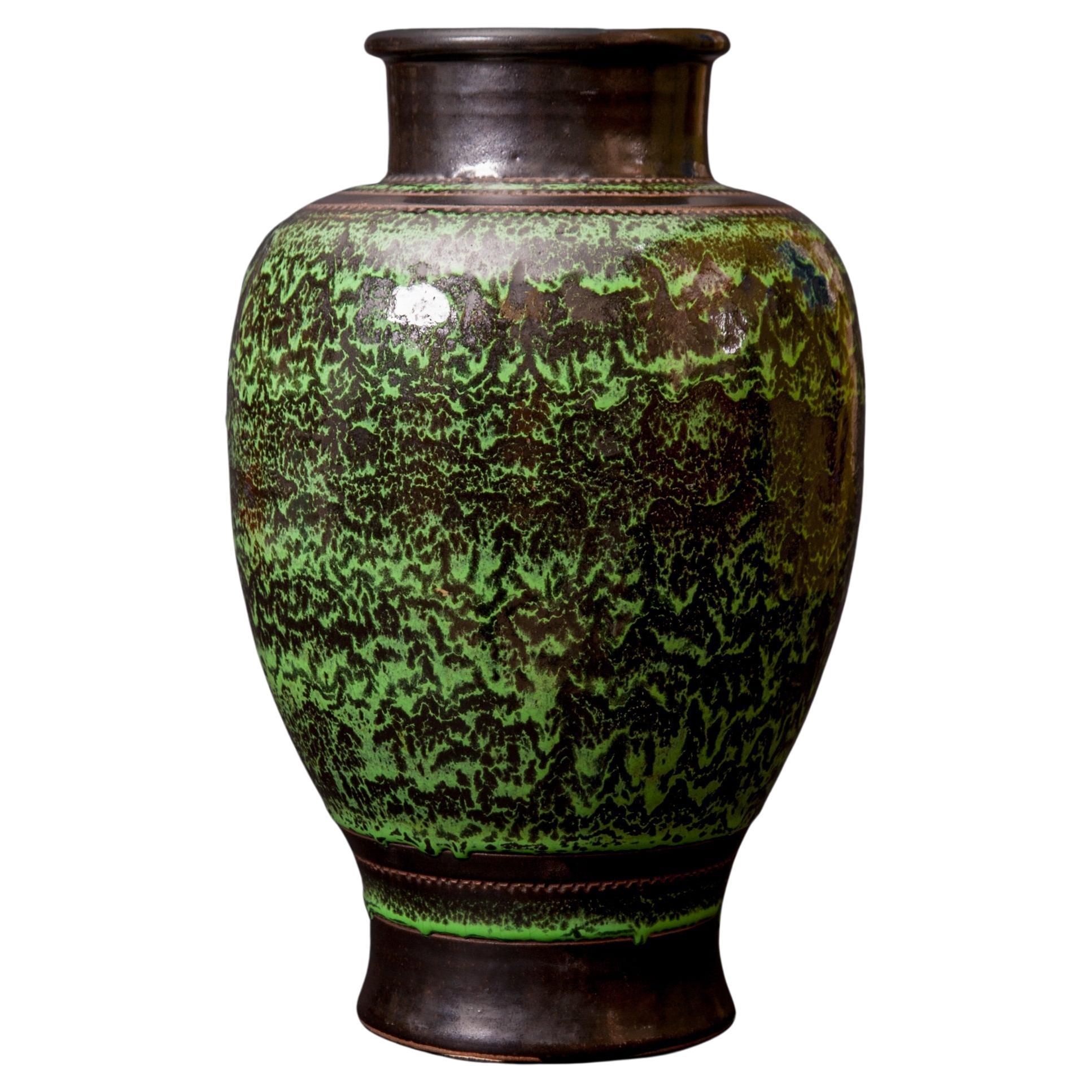 Vase Baulister en émail d'Emile Lenoble