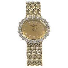 Baum & Mercier Gold und Diamanten Damen-Quarz-Armbanduhr