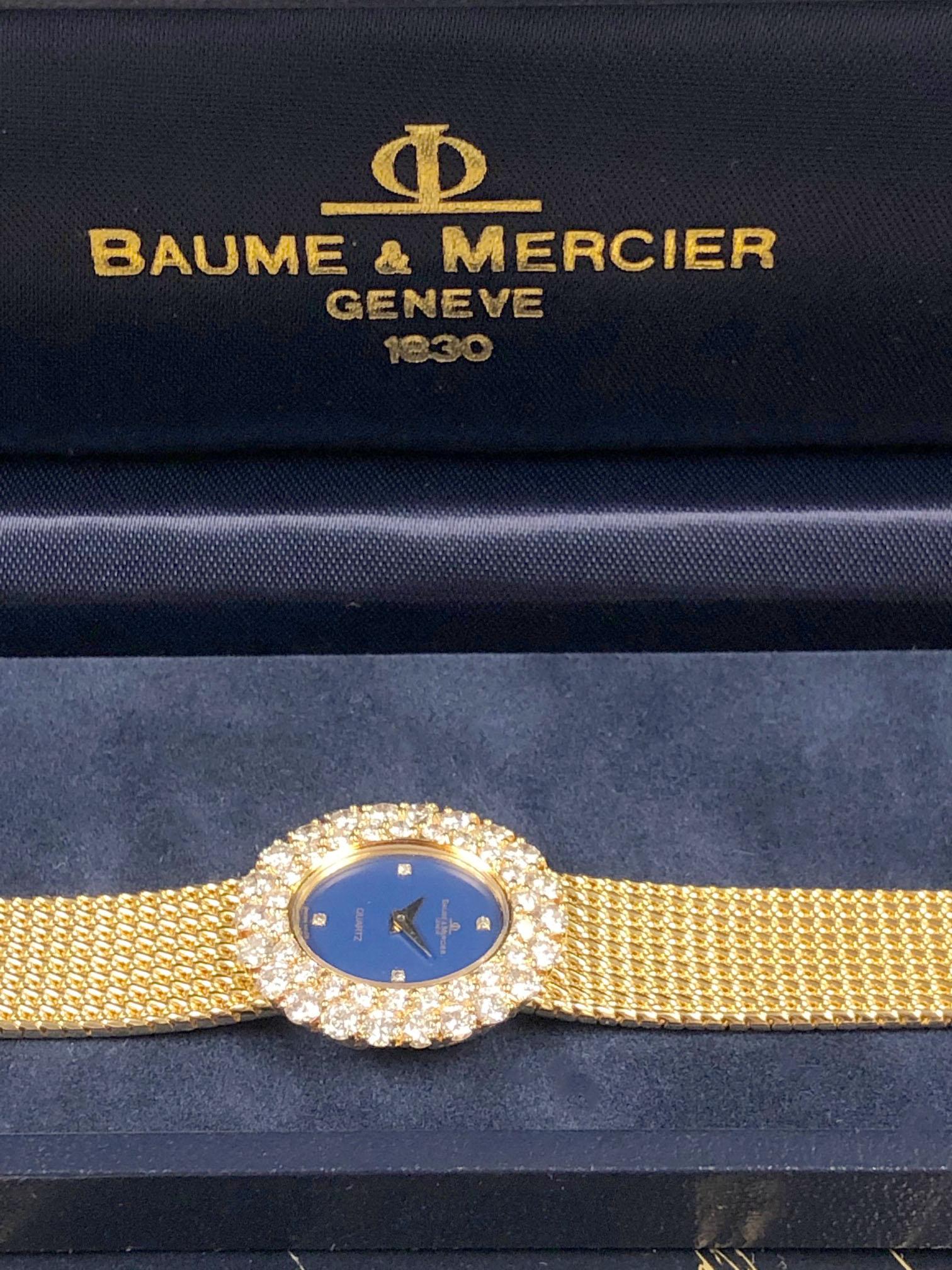 Baum & Mercier Ladies Yellow Gold Diamonds Quartz Wristwatch 1
