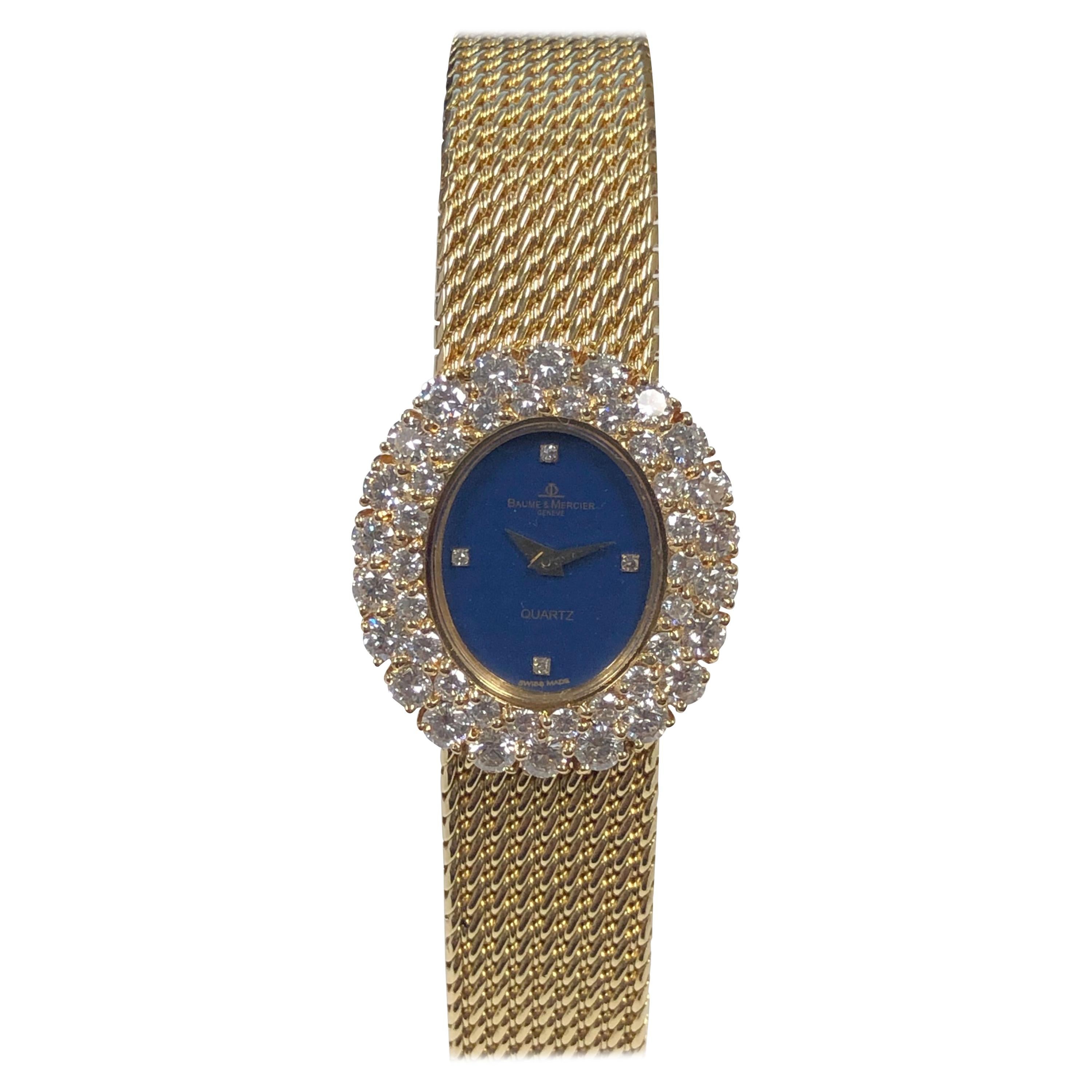 Baum & Mercier Ladies Yellow Gold Diamonds Quartz Wristwatch
