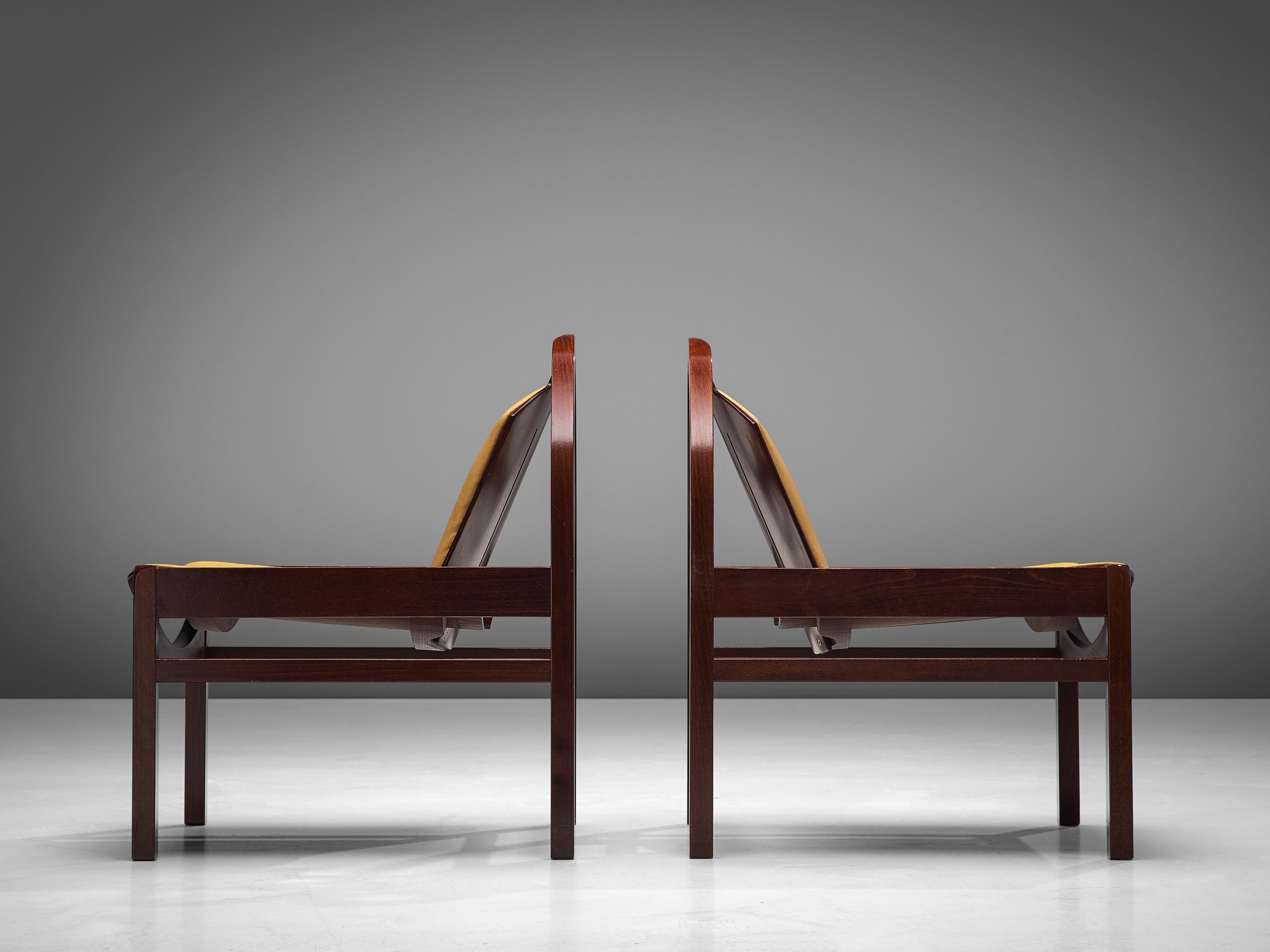 Baumann 'Argos' Lounge Chairs in Leather 1