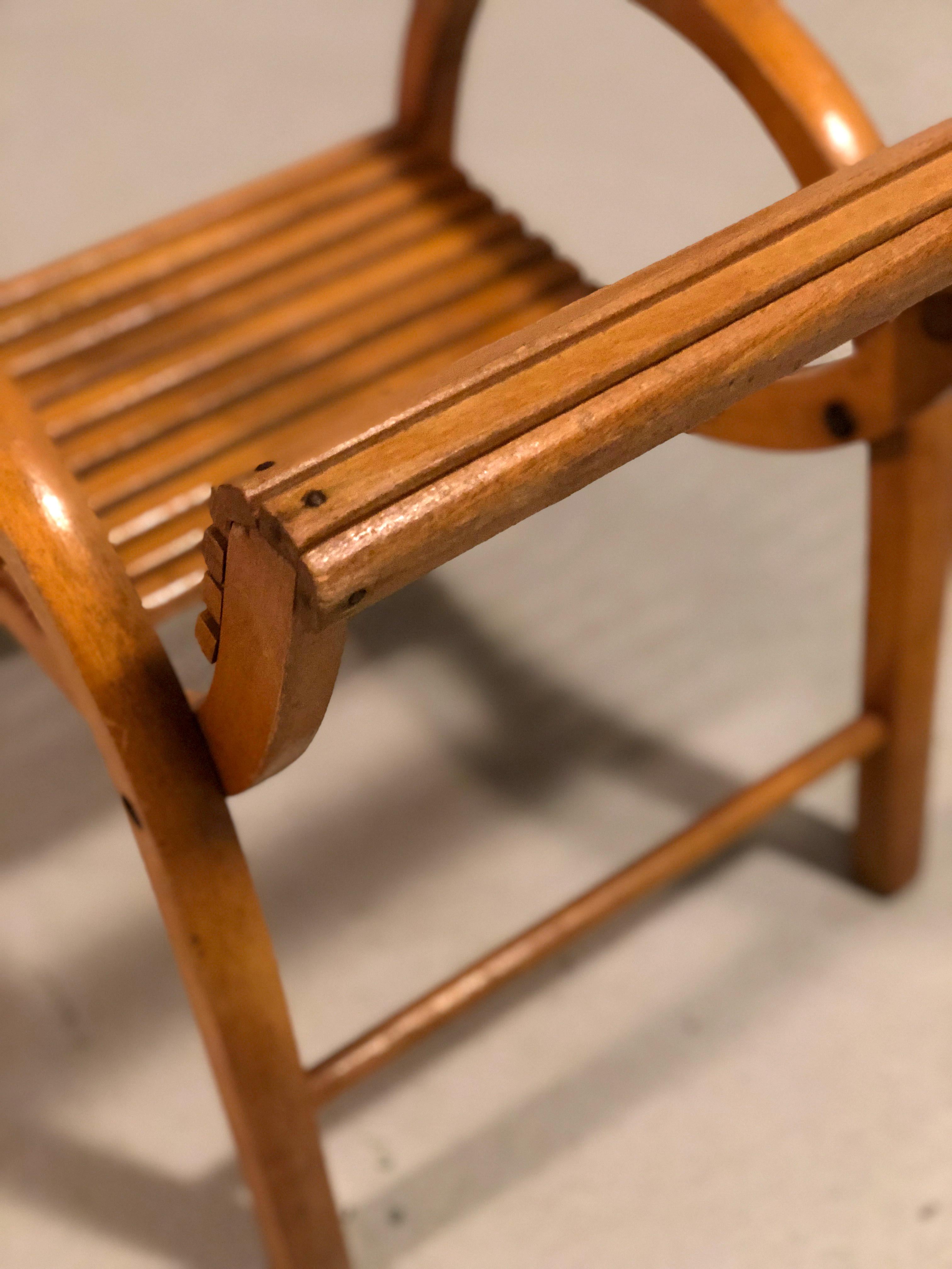 Baumann children's armchair 1930s - French modernist design Bentwood chair For Sale 3