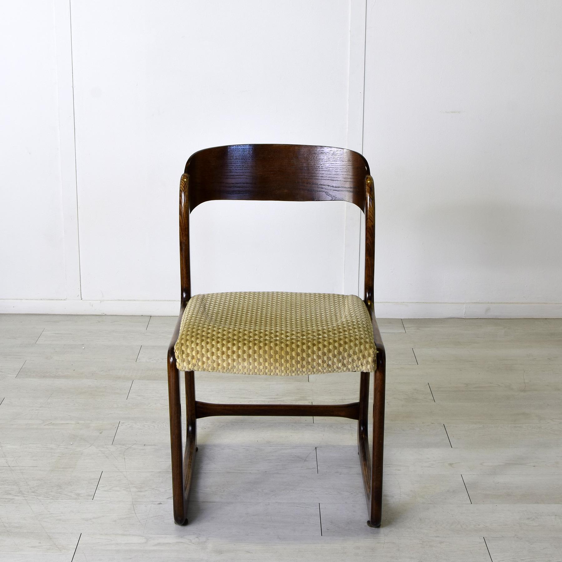 Baumann France set de cinq chaises mod. Traineau 60s. en vente 4