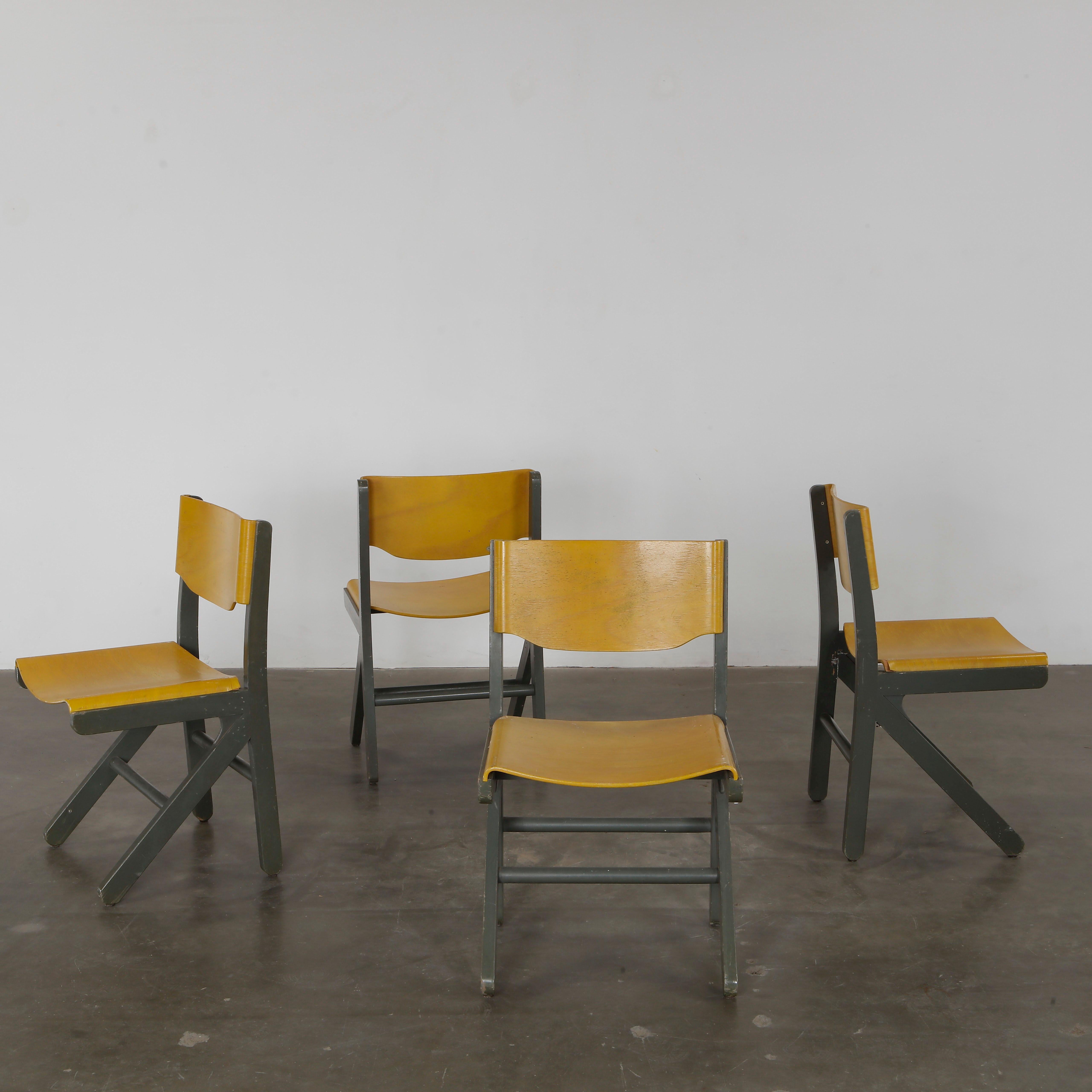 Baumann, Set of Four Koka Chairs, 1990s in vendita 1