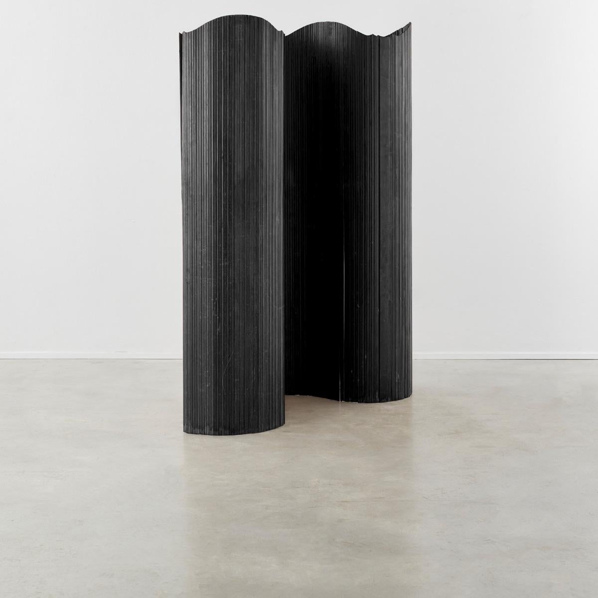 Blackened Baumann style wooden screen Europe, 20th C.