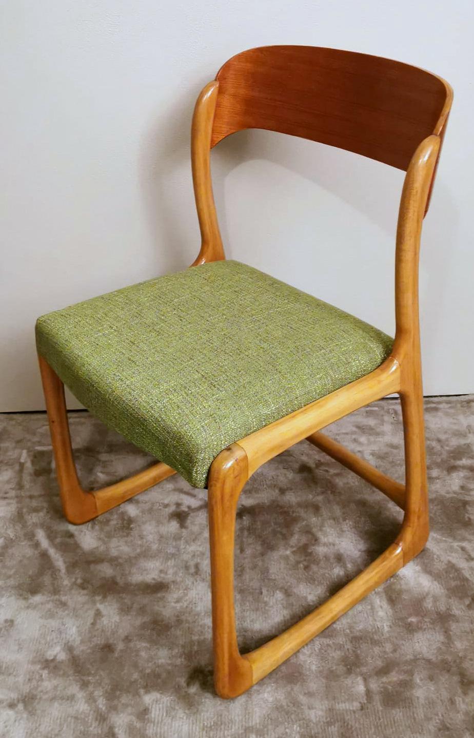 Baumann Walter Set of Six French Chairs Model Bèmole Steam-Curved Wood 8