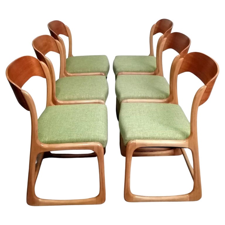 Walter Baumann Set of Six Bèmole Chairs, 1964–68