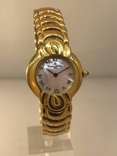 Baume & Mercier 18 Karat Gold Pink Mother-of-Pearl Dial Bracelet Women's Watch