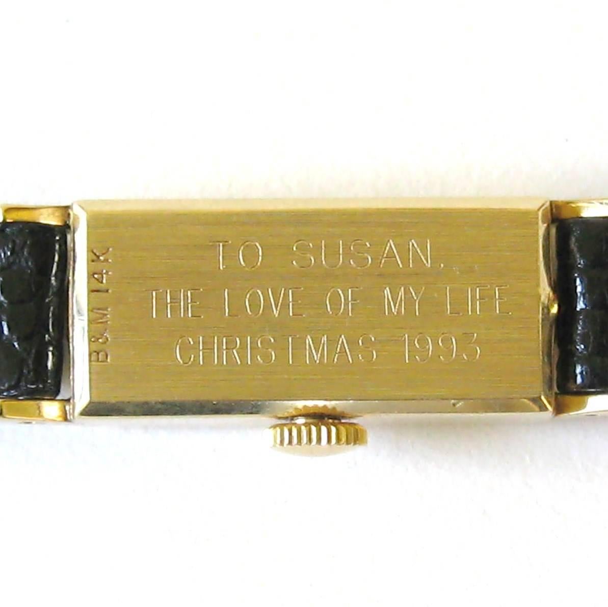 Baume & Mercier Montre-bracelet pour dames en or jaune 14 carats à remontage manuel   Bon état - En vente à Wallkill, NY