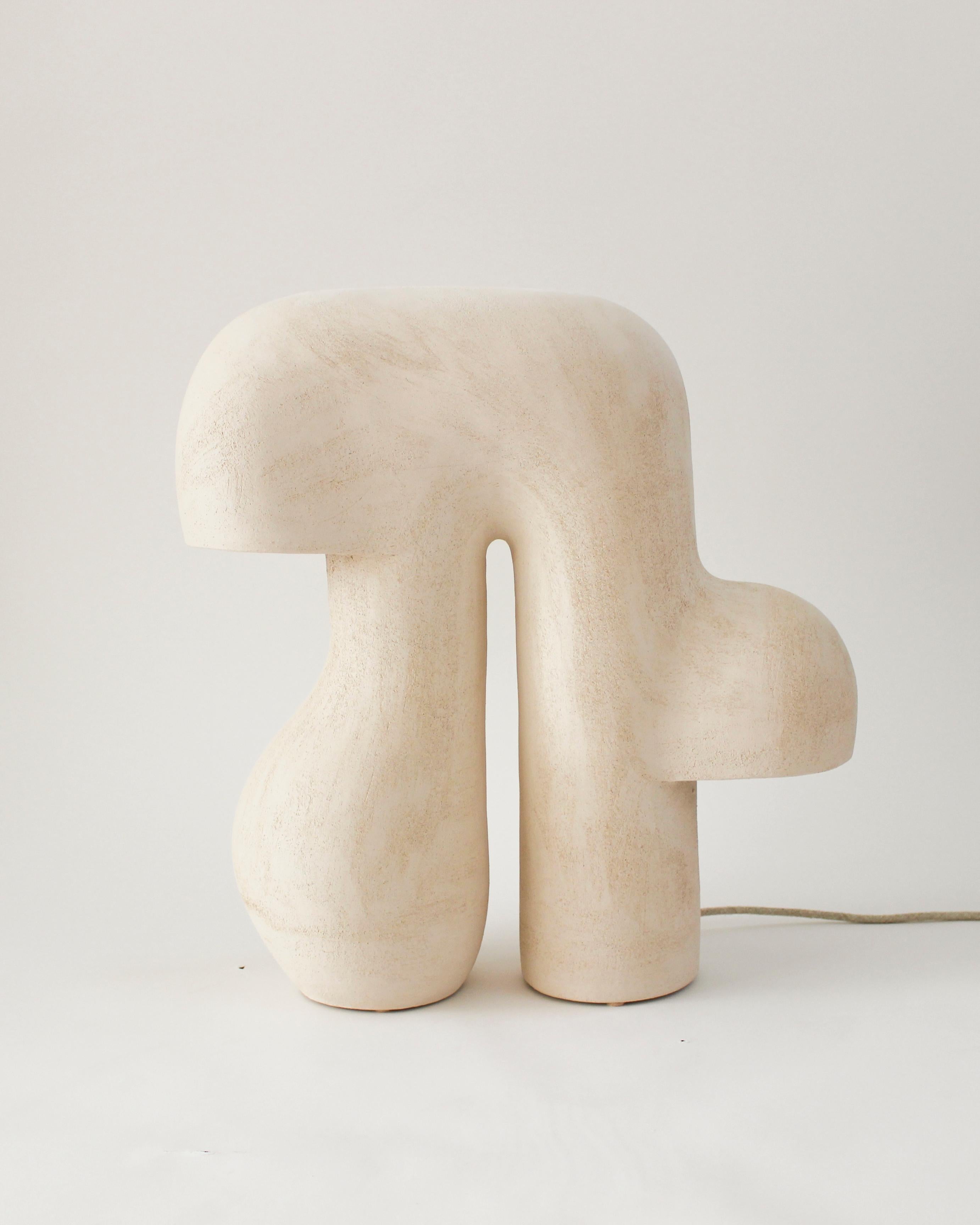 Baume #3 White Stoneware Lamp by Elisa Uberti For Sale 3