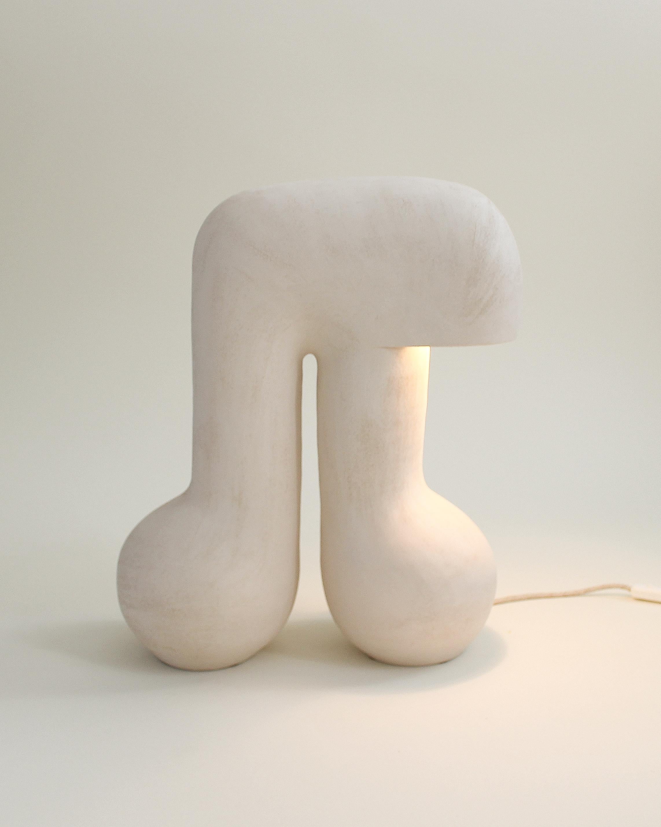 Other Baume #3 White Stoneware Lamp by Elisa Uberti For Sale