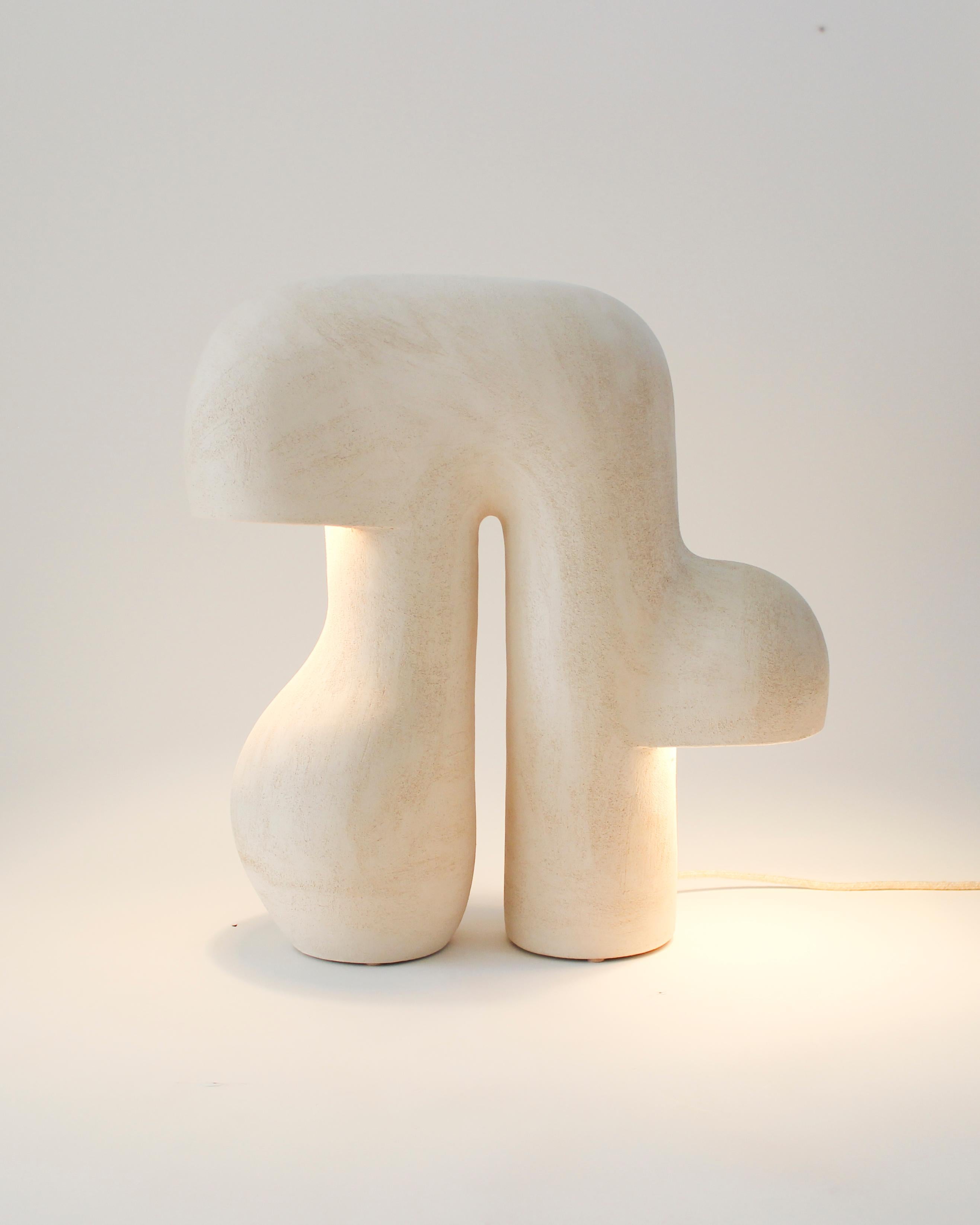 Baume #3 White Stoneware Lamp by Elisa Uberti For Sale 2