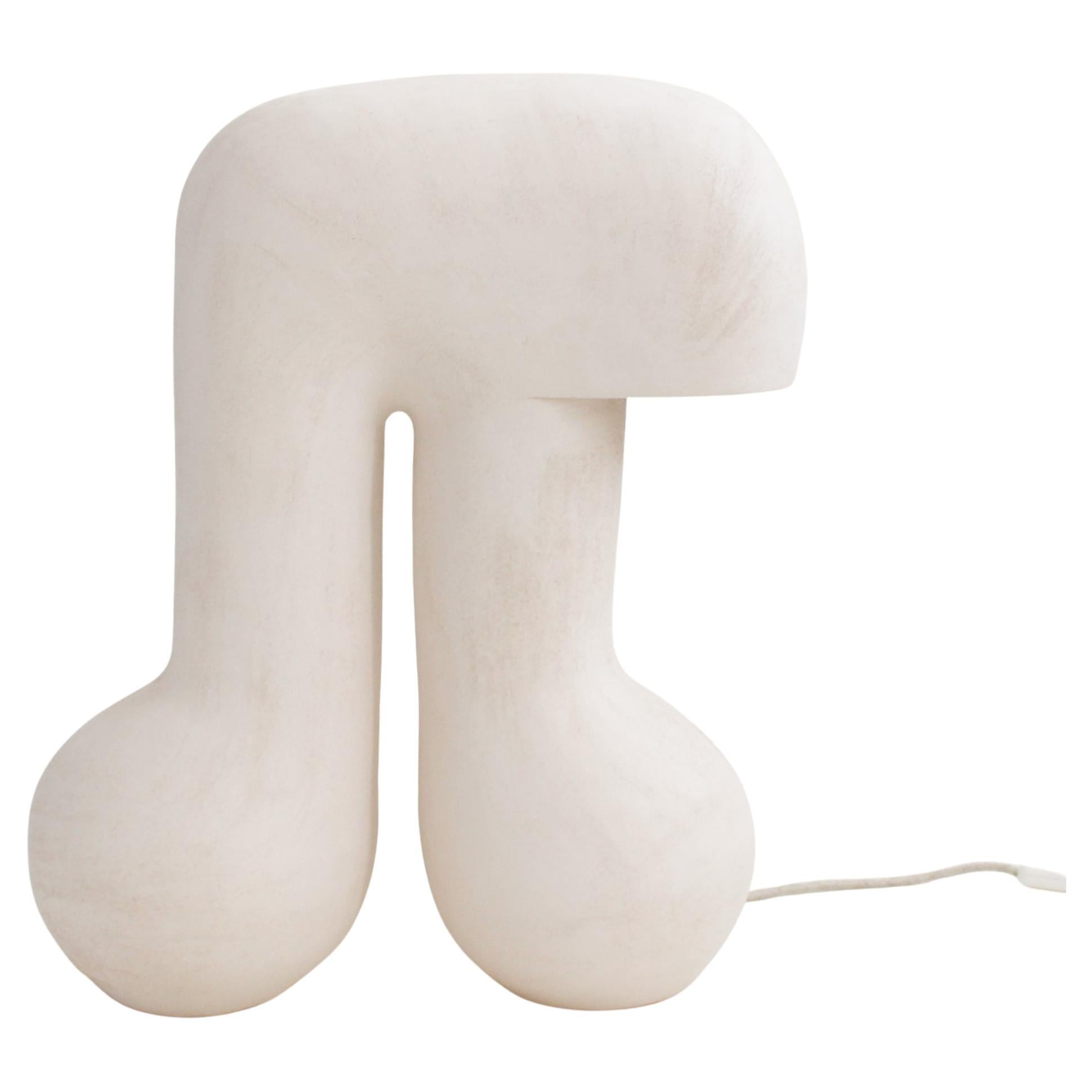 Baume #3 White Stoneware Lamp by Elisa Uberti For Sale