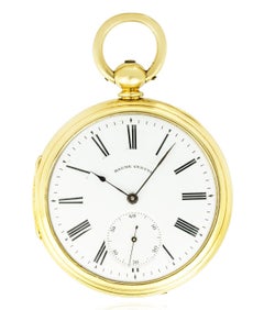 Baume. Raro reloj de bolsillo de llave cabriolet de oro de C1870