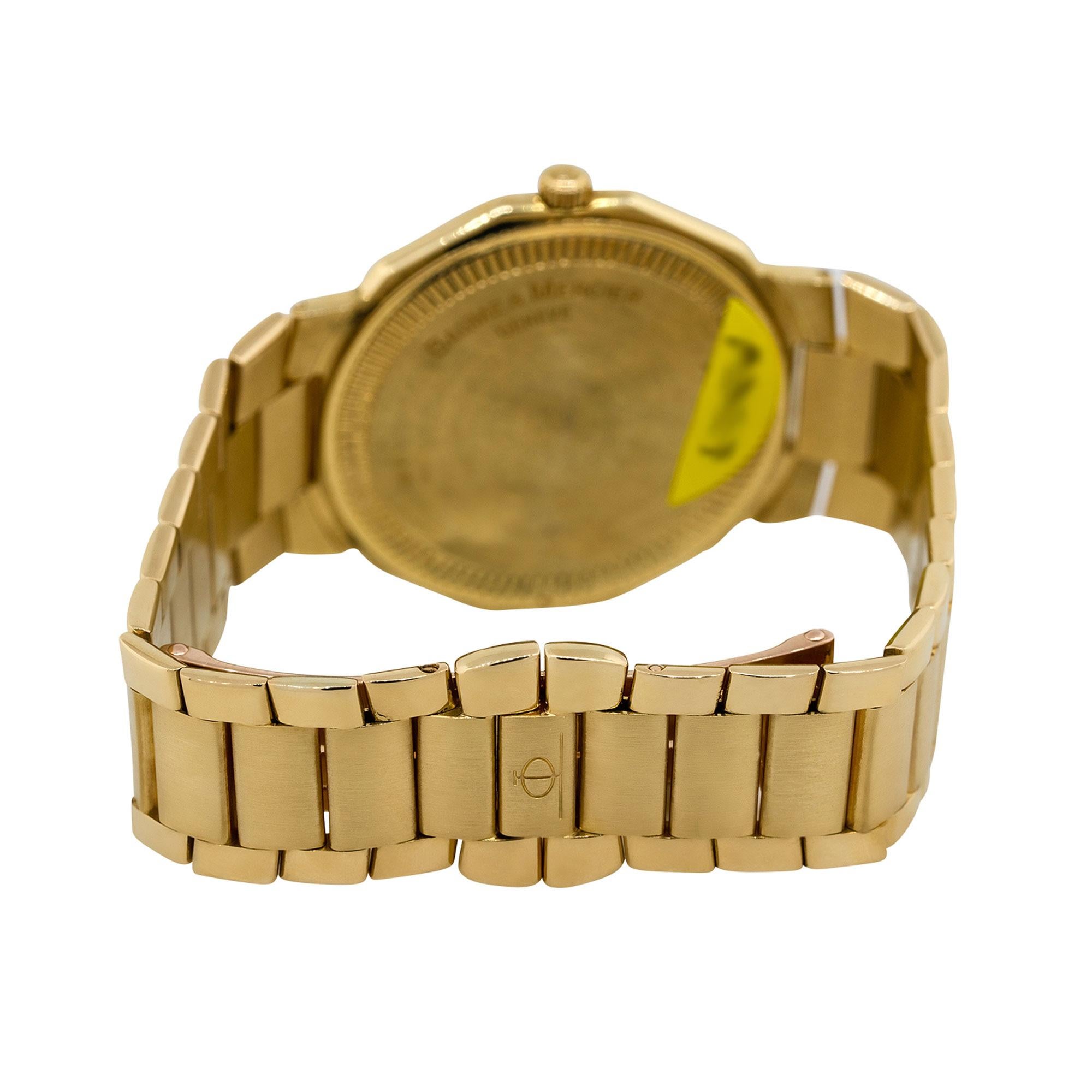 Montre Baume & Mercier 87012.9 Riviera en or jaune 18k cadran blanc en vente 2