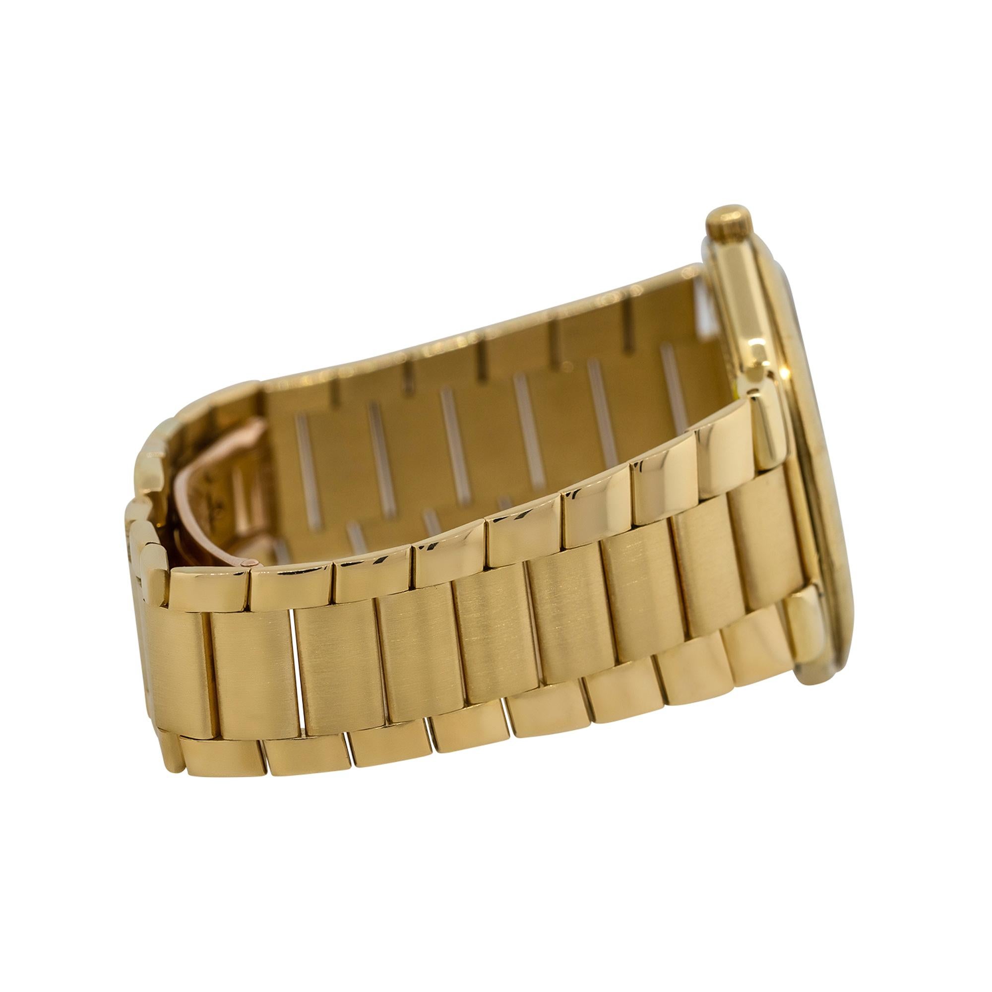 Montre Baume & Mercier 87012.9 Riviera en or jaune 18k cadran blanc en vente 4