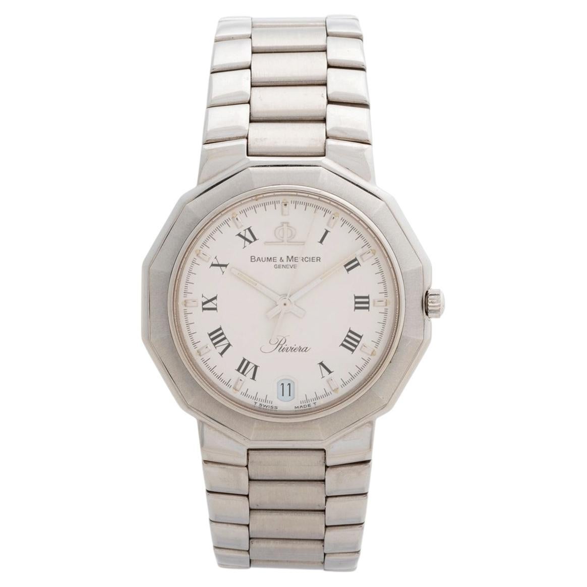Baume and Mercier Riviera Quartz Ref 5131, 34mm Stainless Steel Case, c 1990