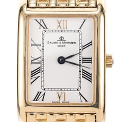Baume and Mercier Yellow Gold Ladies Tank Wristwatch