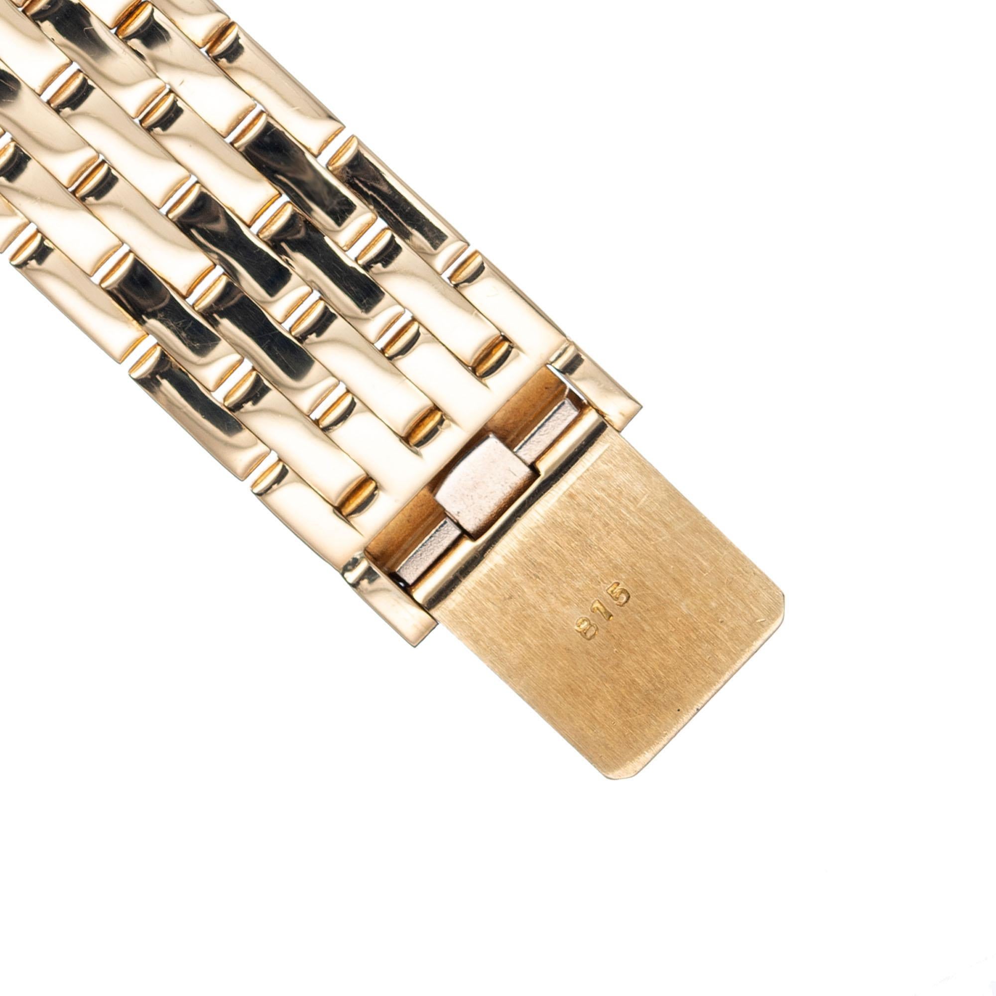 Baume and Mercier Yellow Gold Ladies Tank Wristwatch 1