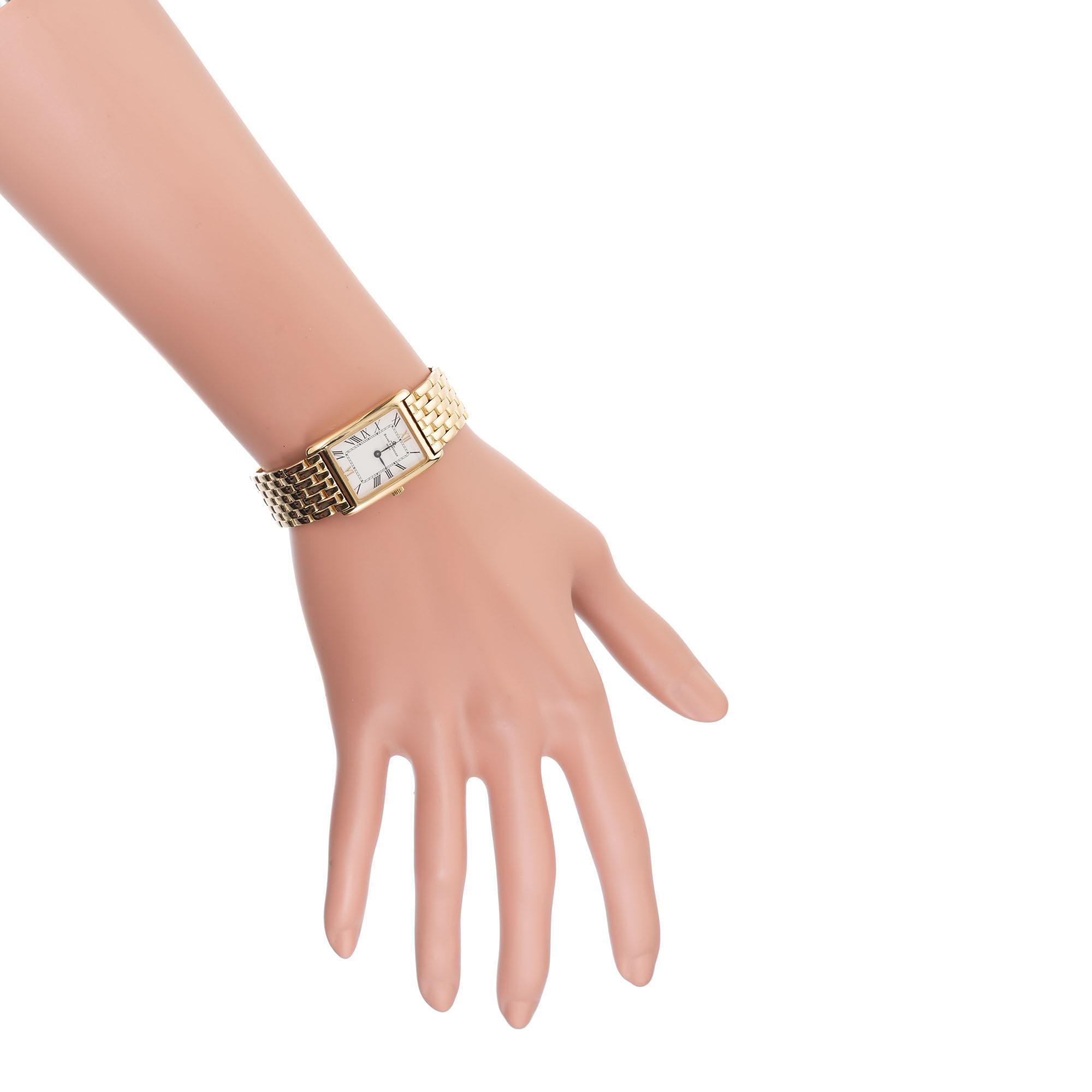 Baume and Mercier Yellow Gold Ladies Tank Wristwatch 4