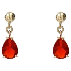 Pendientes Baume Creation Ópalo de fuego de oro amarillo de 18 quilates