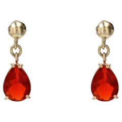 Orecchini Baume Creation in oro giallo 18 carati con opale di fuoco