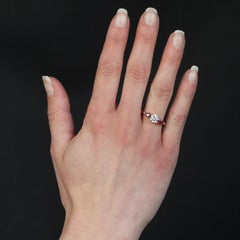 Baume Creation Rubies E.VVS Diamond Yellow Gold Trilogy Ring