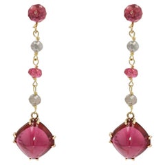 Baume Creation Tormalina Spinello Diamanti Orecchini pendenti in oro giallo 18 carati