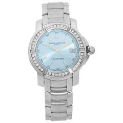 Baume et Mercier Capeland S Steel Diamond Blue Dial Quartz Ladies Watch 65435