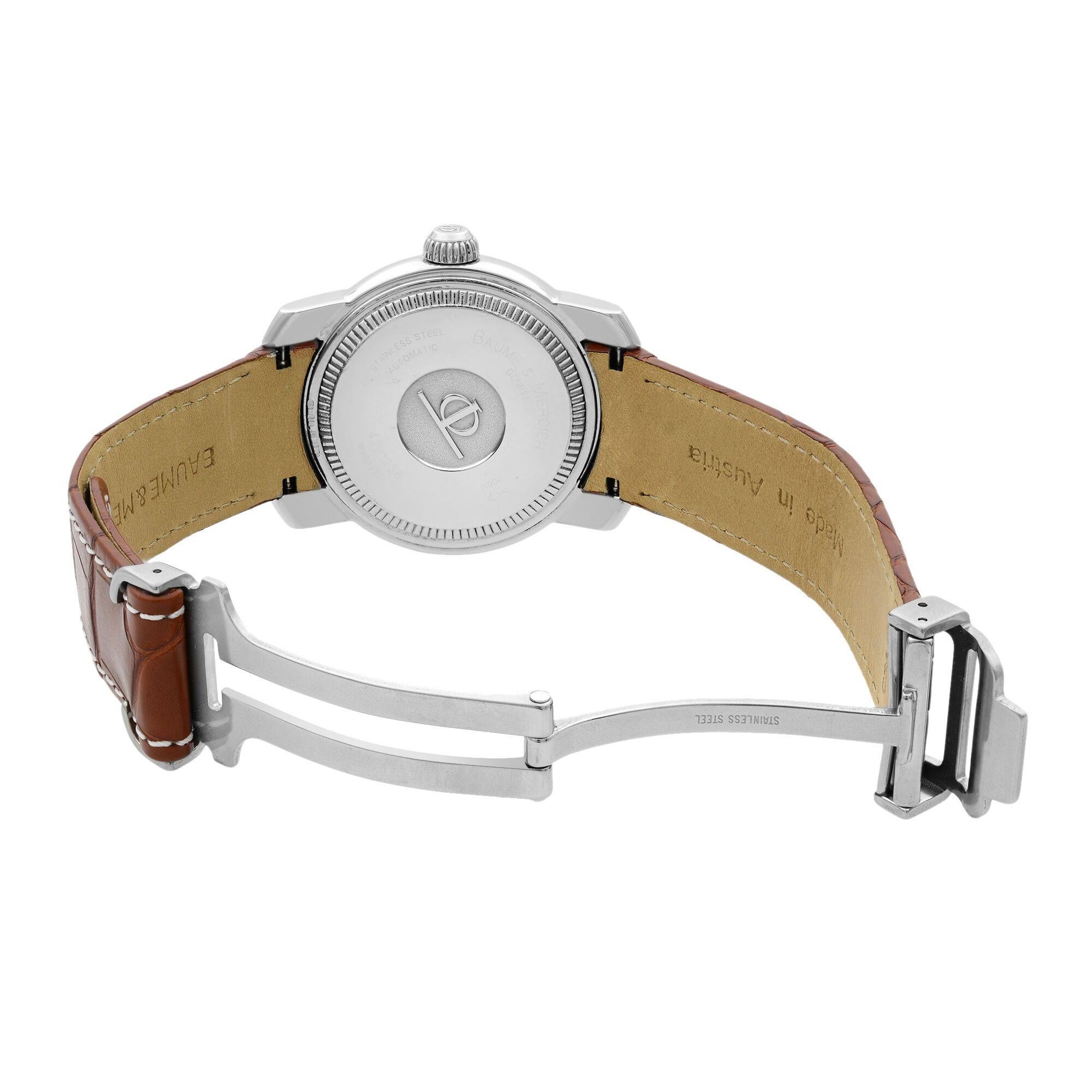 Baume et Mercier Capeland Steel Black Arabic Dial Automatic Men's Watch MV045221 2