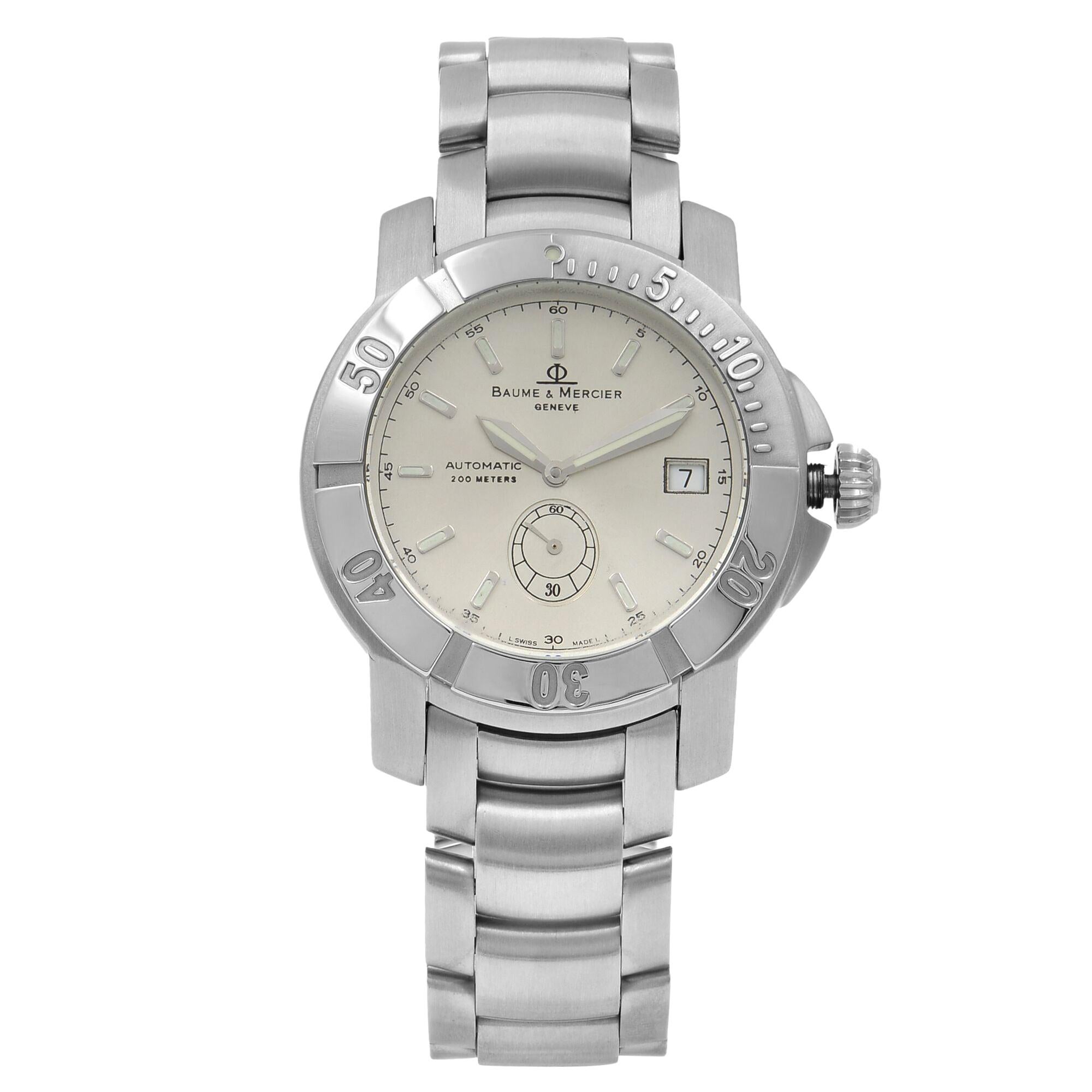 Baume et Mercier Capeland Steel Silver Dial Automatic Men's Watch MOA08125