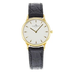 Baume et Mercier Classima 18 Karat Gold Black Leather Ladies Watch MVO45080