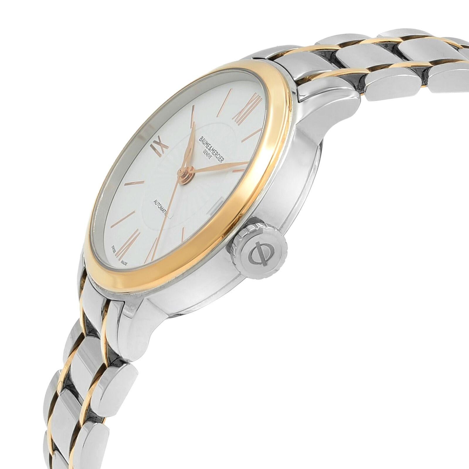 Baume et Mercier Classima Core Two-Tone Steel Automatic Ladies Watch M0A10269 In Excellent Condition In New York, NY
