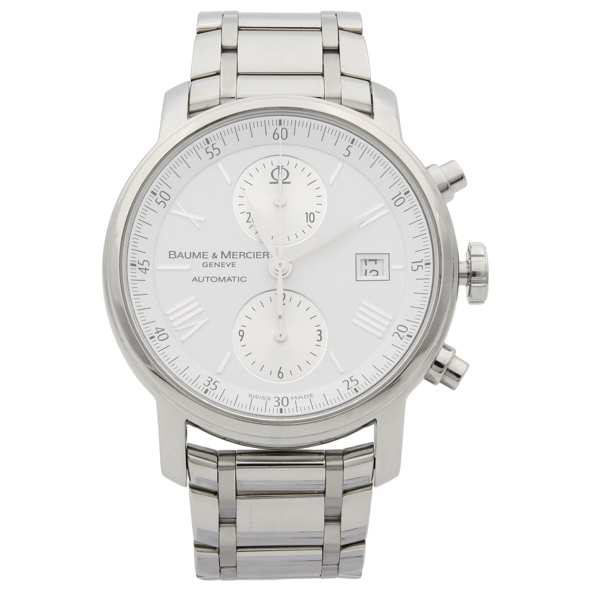 Baume et Mercier Classima XL Steel White Dial Automatic Men's Watch 65591
