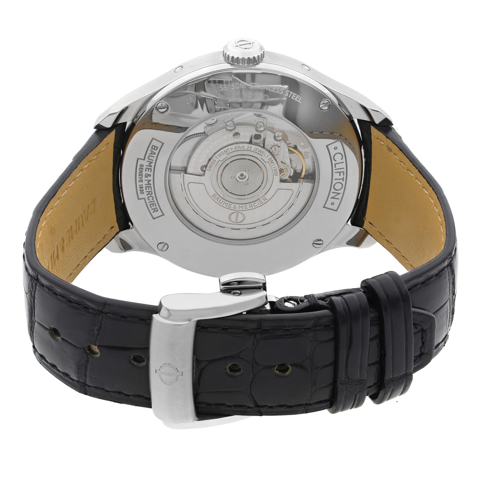 baume and mercier moonphase watch