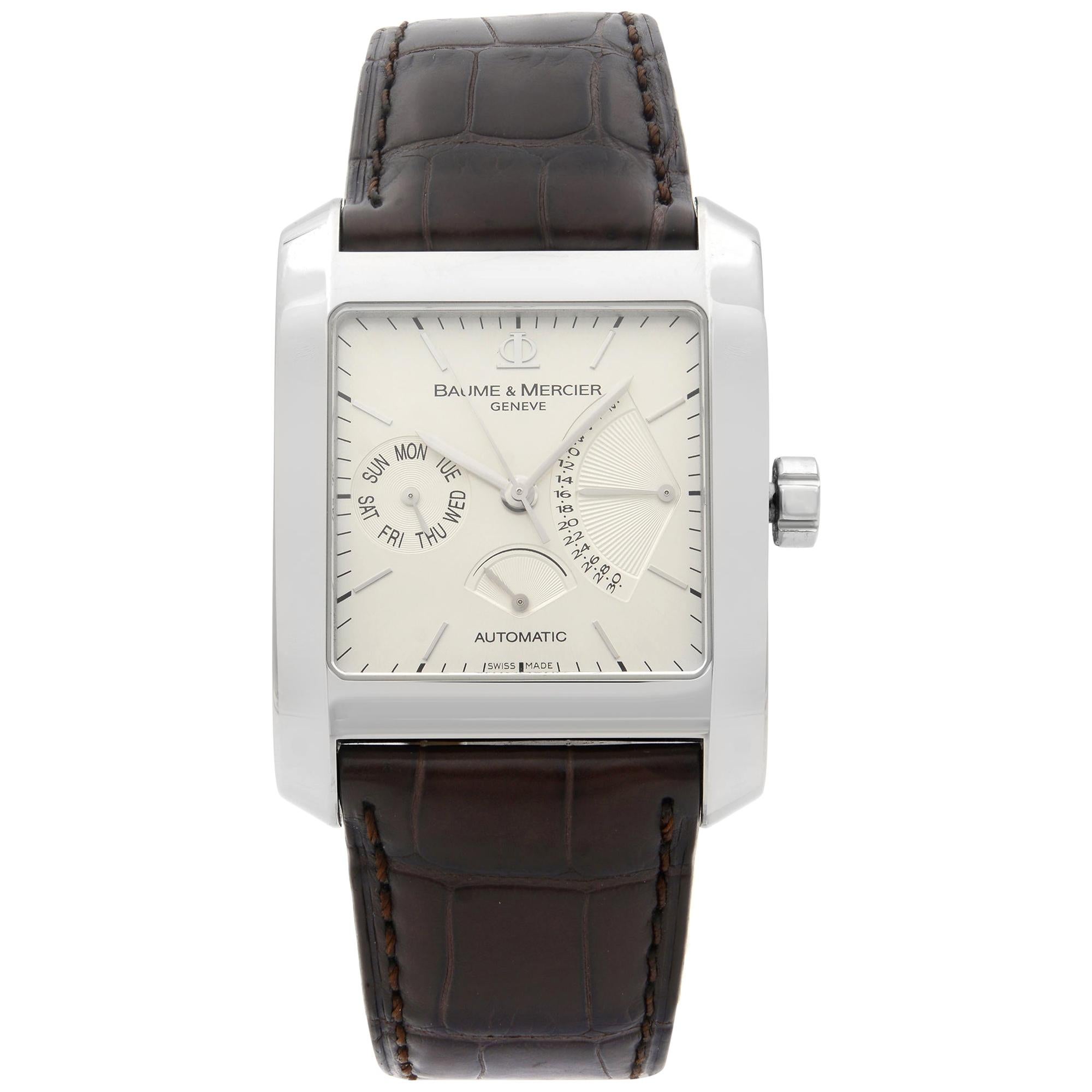 Baume et Mercier Hampton Classic Square Day-Date Silver Dial Men's Watch 8757
