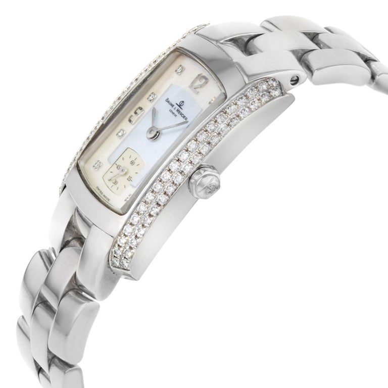 Baume et Mercier Hampton Milleis 18 Karat Gold Diamonds MOP  display picture 2