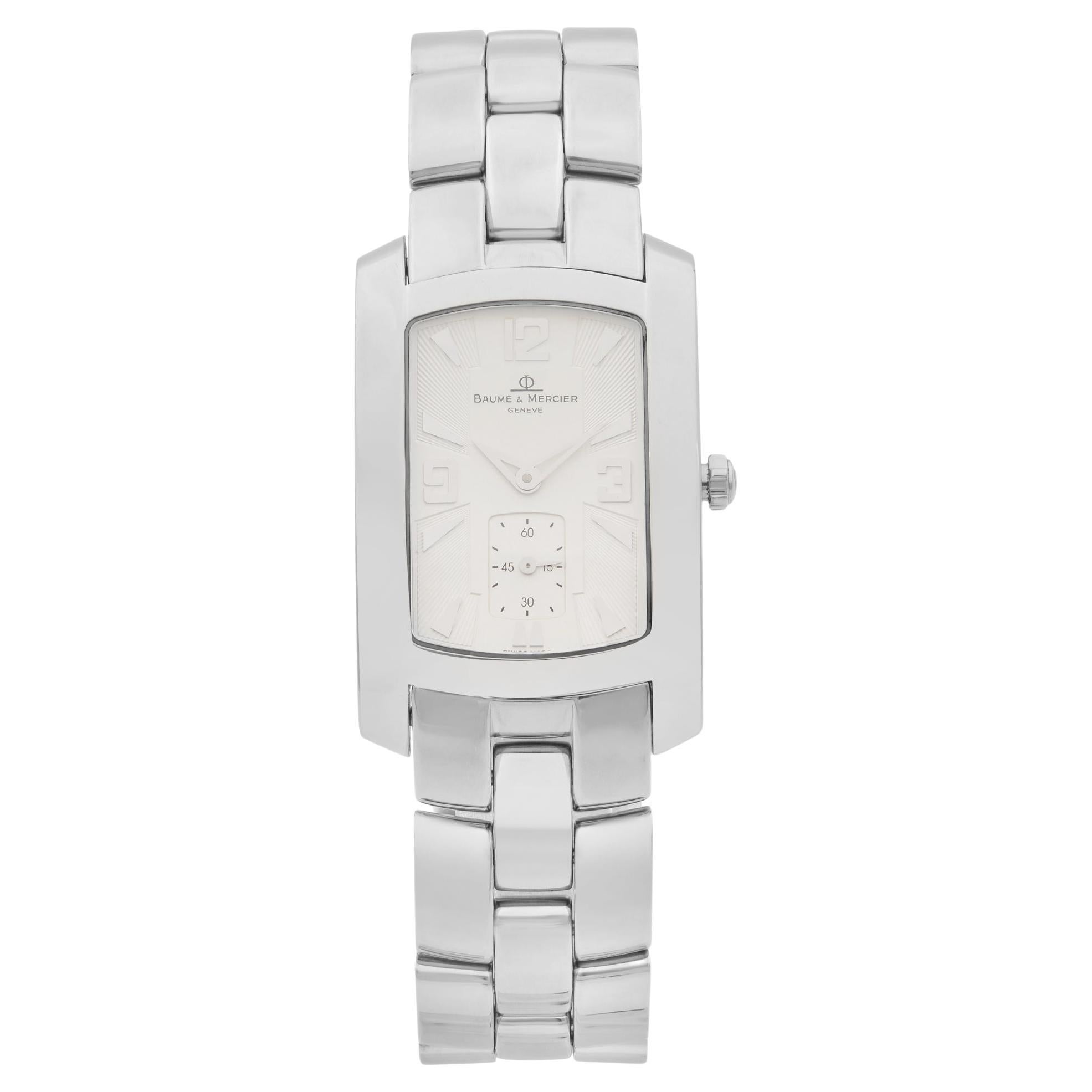 Baume et Mercier Hampton Milleis Steel Silver Dial Quartz Mens Watch M0A08014