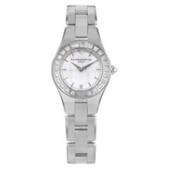 Baume et Mercier Linea MOP Dial Steel Diamonds Quartz Ladies Watch MOA10078