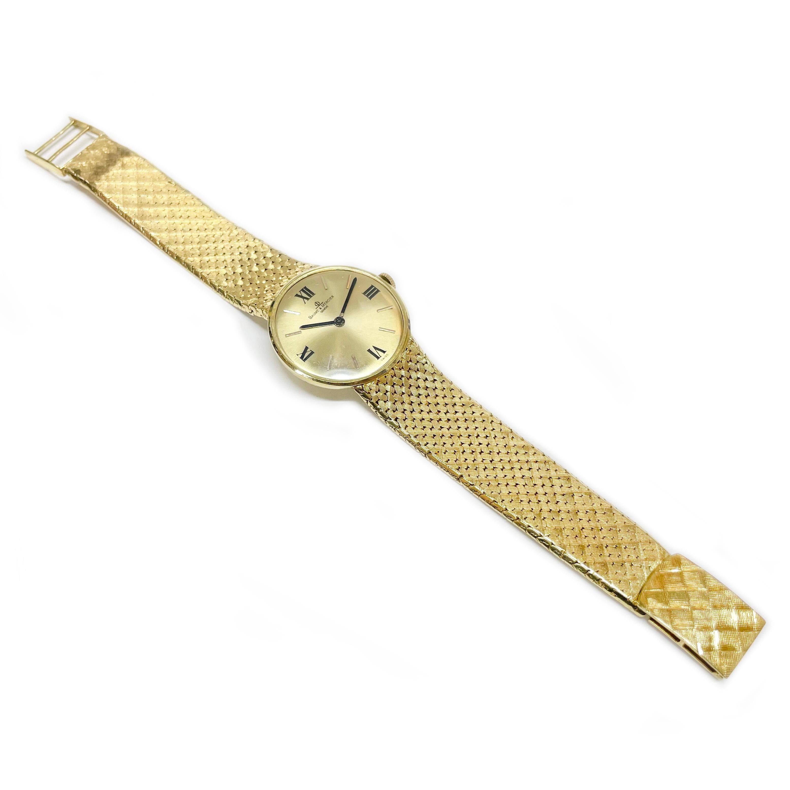 baume and mercier gold watch vintage