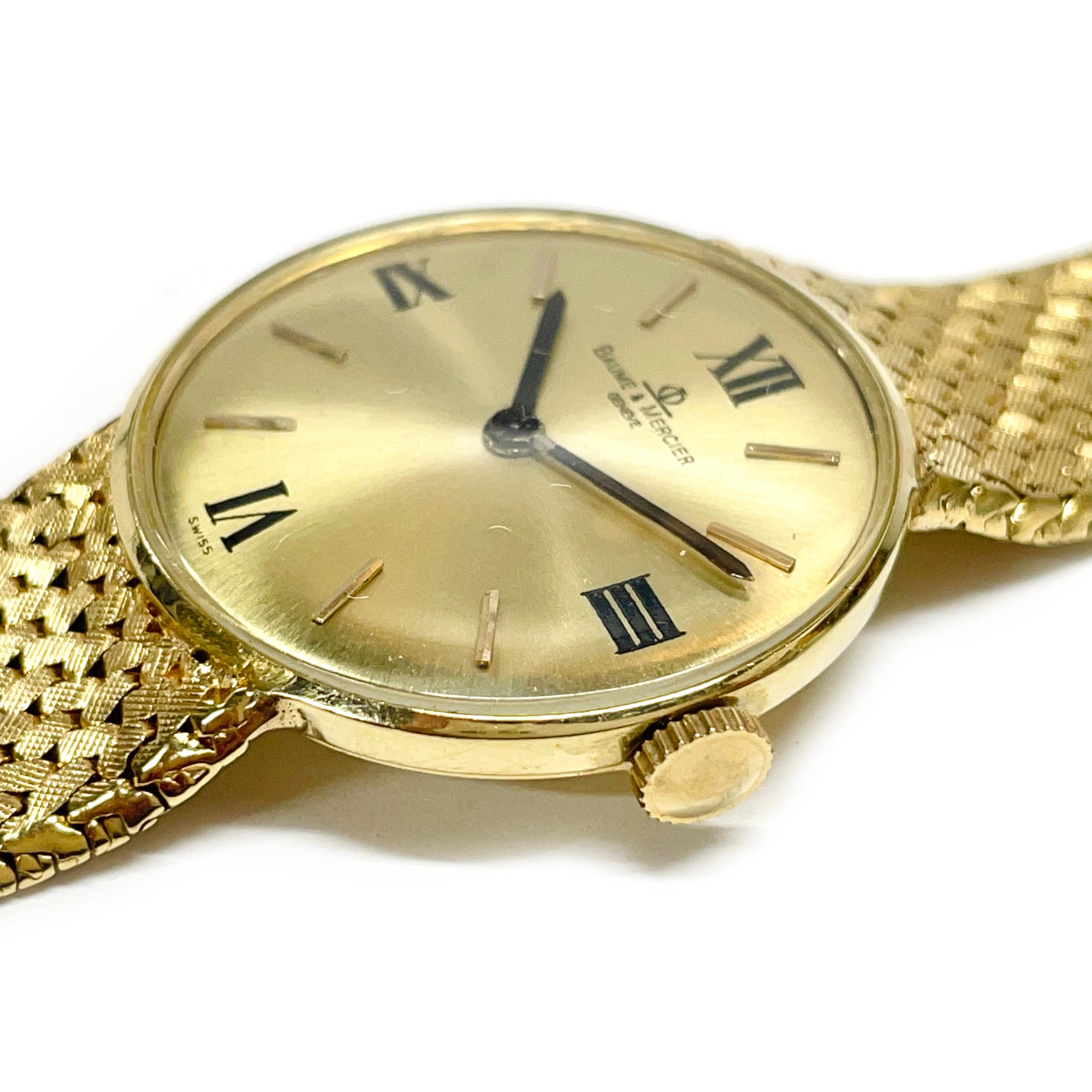 Baume et Mercier Gelbgold-Armbanduhr im Zustand „Gut“ im Angebot in Palm Desert, CA