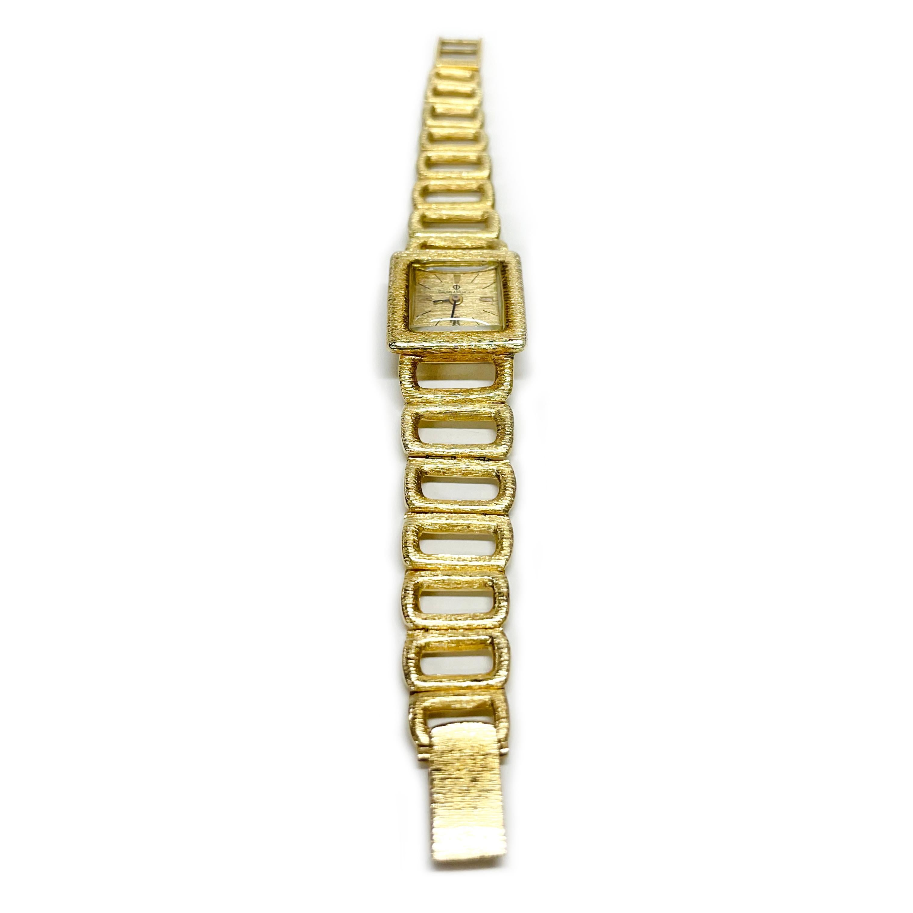 baume and mercier 14k gold watch