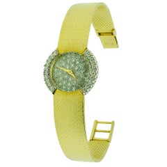 Baume & Mercier 14 Karat Yellow Gold and Diamond Vintage Ladies Watch