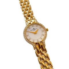 Baume & Mercier 14 Karat Yellow Gold, Diamond and Mother of Pearl Watch