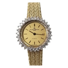 Baume & Mercier 14 Karat Yellow Gold and Diamond Watch
