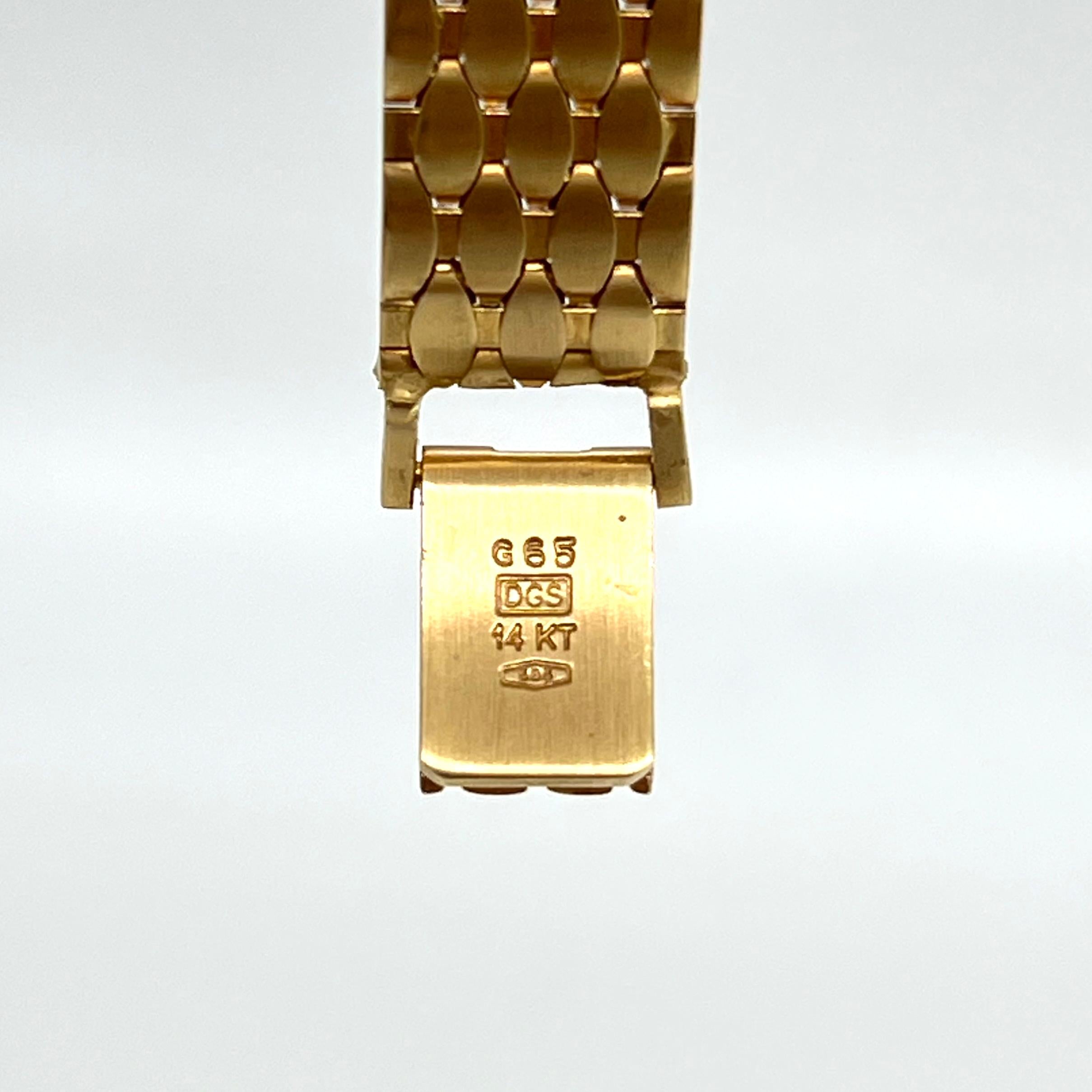 Women's or Men's BAUME & MERCIER 14k Yellow Gold Quartz Watch For Sale